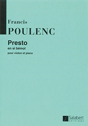 Poulenc/Heifetz - Presto B flat Maj (Salabert)