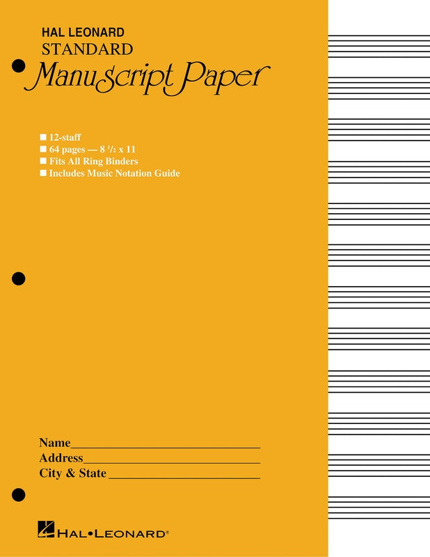 Manuscript, [Book] Standard 12 Stave, 64 page.