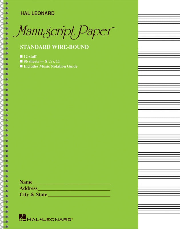 Manuscript, [Book] Wirebound 12 Stave, 96 page.