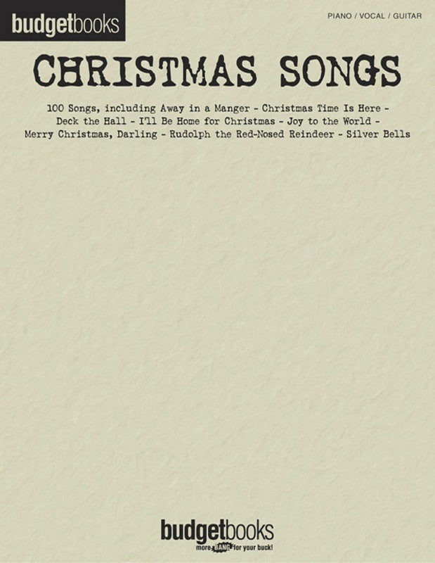 Christmas Book - Budget Books Christmas Songs PVG