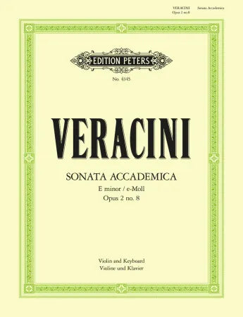Veracini:	Sonata Accademica E minor op 2 no 8 [Violin+Piano] (Peters)