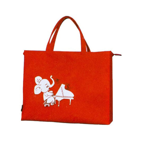 Music Carry Bag Red, Elephant (Wide)