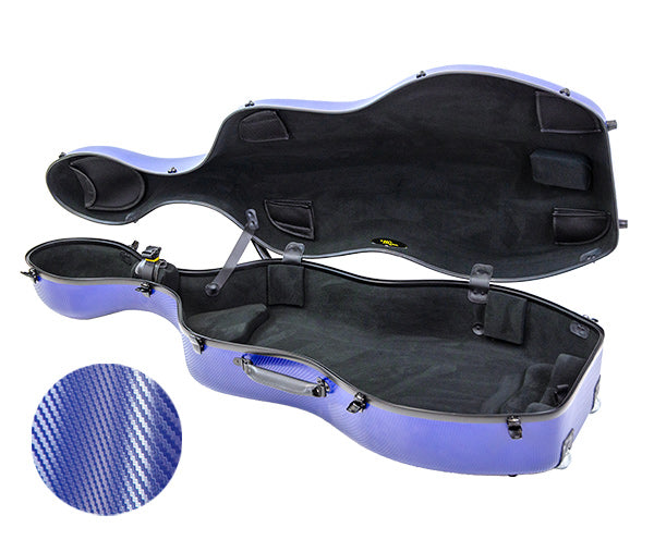 Cello Case: HQ Poly Carbonate -Textured Finish Blue