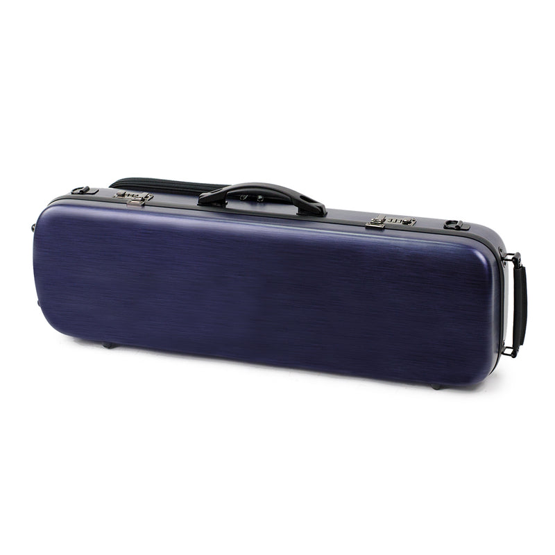 Violin Case HQ Poly Carbonate Oblong Brushed Blue 4/4