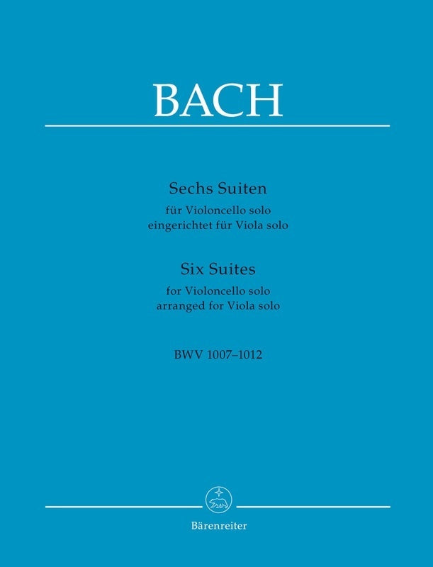 BACH: Suites for Viola (Cello Transcribed) (Barenreiter)