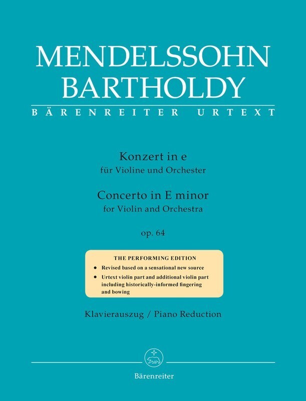 Mendelssohn: Concerto E min op 64 ed Todd, Brown [Violin+Piano] (Barenreiter)