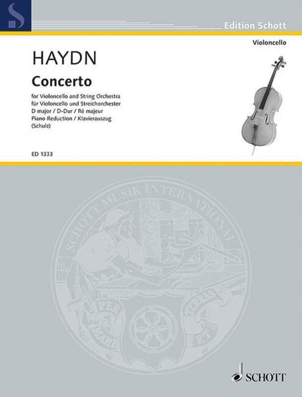 Haydn: Concerto D Major [Cello+Piano] (Schott)