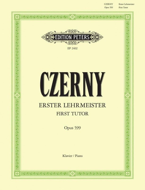 Czerny: First Tutor Piano Op 599 (Peters)