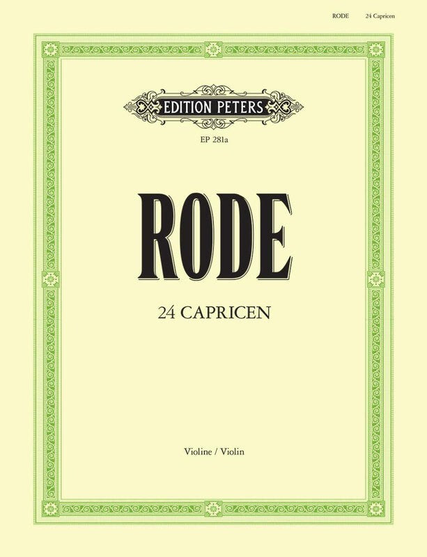 Rode: 24 Caprices [Violin] (Peters)