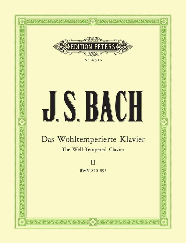The Well Tempered Klavier (48 Preludes and Fugues)  Vol 2 - Bach (Peters)