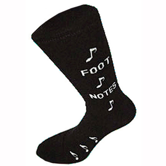 Socks - "Foot Notes"  White on Black