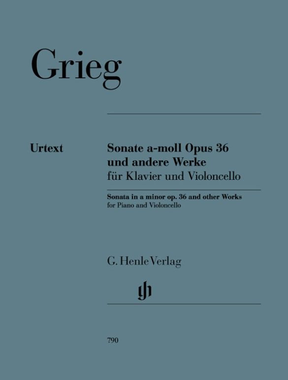 Grieg: Cello Sonata in A min op36 and other works. [Cello+Piano] (Henle)