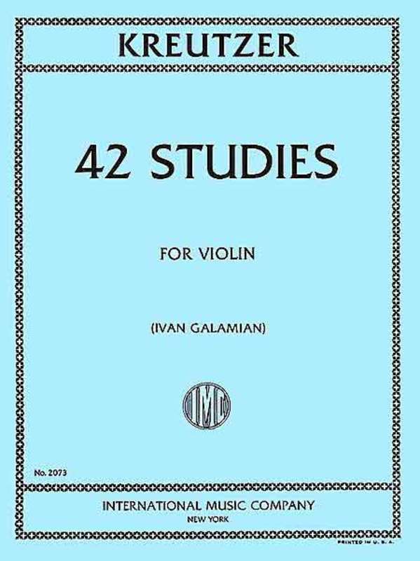 Kreutzer: 42 Studies ed Galamian [Violin] (IMC)
