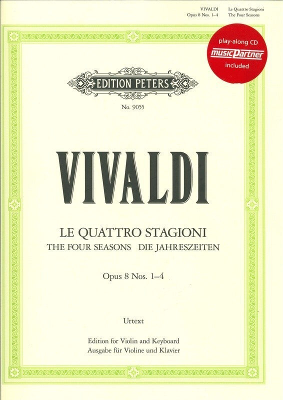 Vivaldi: Four Seasons - Complete.  Violin+Piano+CD (Peters)