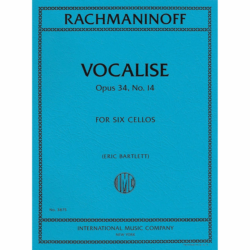 Rachmaninoff: Vocalise op 34 no 14 for 6 Cellos