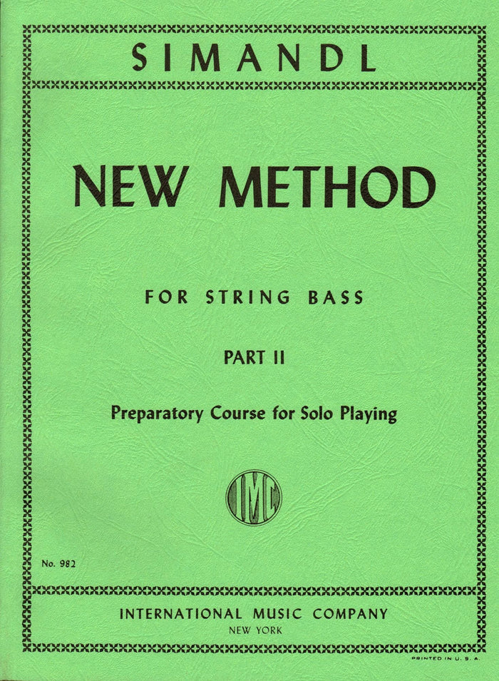 Simandl/Sankey - New Method for String Bass  Part 2 (IMC)