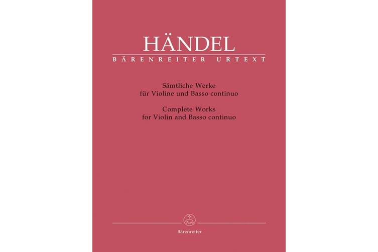 Complete Works Violin - Handel (Barenreiter)