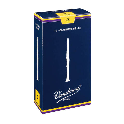 Vandoren B flat Clarinet Reeds Box 10 (3.0)