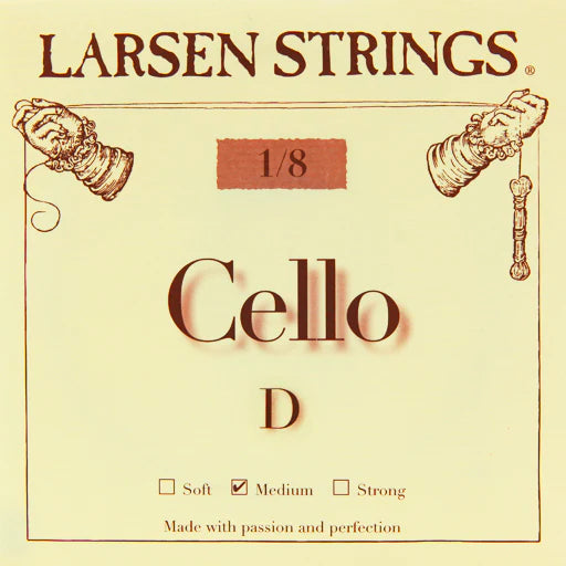 Cello String Larsen Medium D 1/8