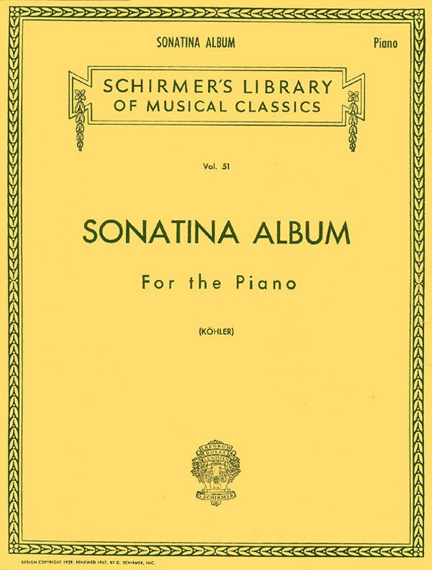 Sonatina Album for Piano ed Kohler (Schirmer)