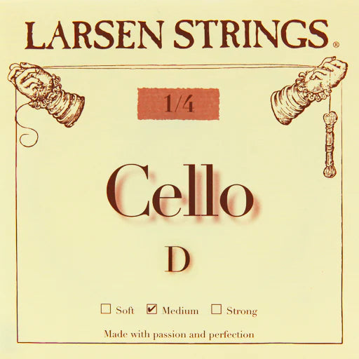 Cello String Larsen Medium D 1/4