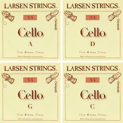 Cello Strings Larsen Medium Set 3/4