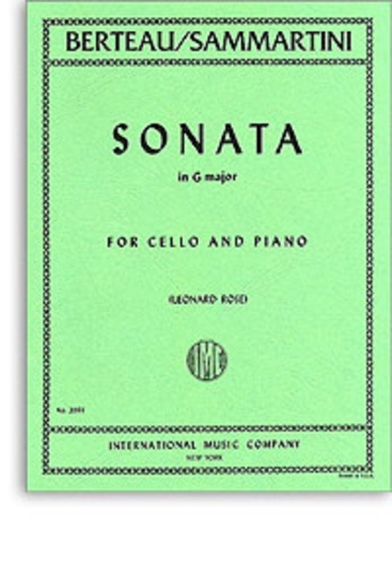 Berteau/Sammartini -  Sonata G Maj, ed Rose [Cello + Piano]