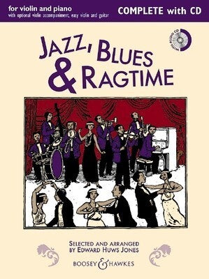 Jazz, Blues + Ragtime VLN/PNO/CD - Huws-Jones