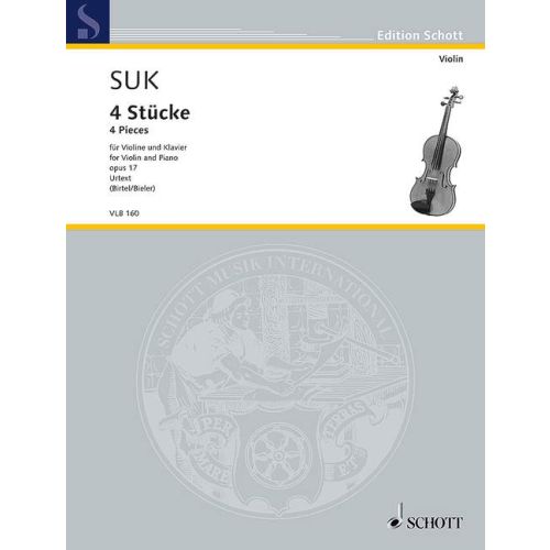 Suk	4 Pieces opus 17 - complete, Nos 1-4 Violin/Piano (Schott)