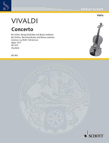 Vivaldi - Sonata G min op12 no 1 RV317 [Violin + Piano] (Schott)