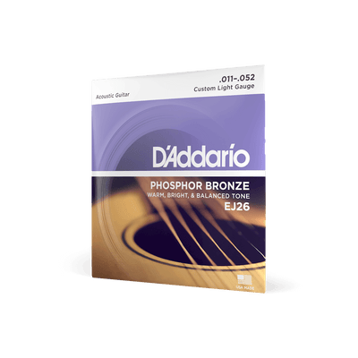 Acoustic Guitar Strings Set D'Addario Phosphor Bronze 'Custom Lite' 11-52