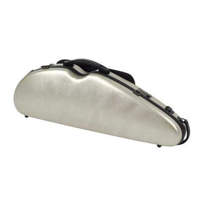 Violin Case HQ Poly Carbonate Half-Moon: Brushed Champagne 4/4