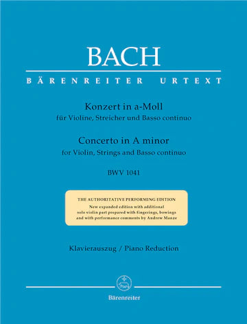 Bach: Violin Concerto A minor BWV 1041  [VLN/PNO] (Barenreiter)