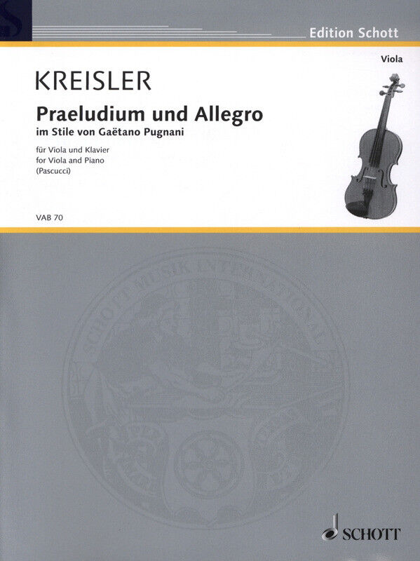 Kreisler -  Praeludium and Allegro [Violin+Piano] (Schott)