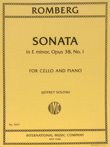 Romberg/Solow: Sonata E min op 38 no 1 [Cello/Piano] (IMC)
