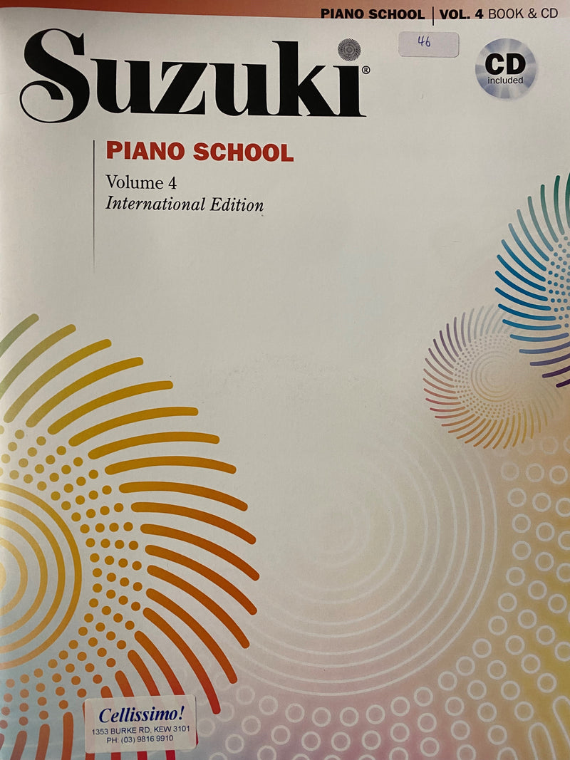 Suzuki Piano BK/CD Vol 4 (International ed.)